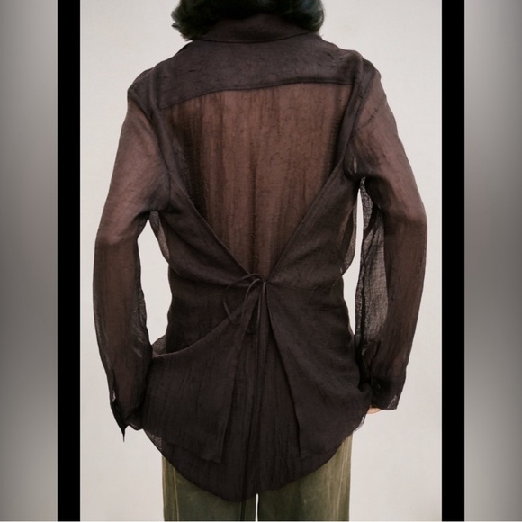 Structured multi positional shirt Zara Woman collection, adjustable - Picture 2 of 11